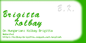 brigitta kolbay business card